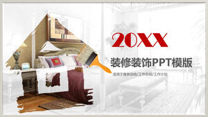 İç dekorasyon dekorasyon tasarımı özet raporu PPT şablonu