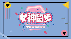 Templat PPT ringkasan perencanaan acara Festival Dewi Biru