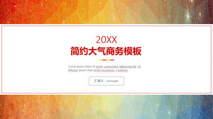 Modèle PPT de résumé de travail d'entreprise de couleur étoile