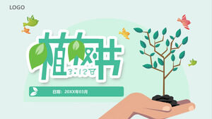 Modèle PPT couleur plat Arbor Day