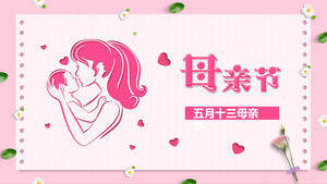 Şükran Anneler Günü etkinlik albümü ekran PPT şablonu