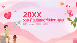 Modelo de PPT de planejamento de evento de tema de dia dos pais rosa pequeno fresco