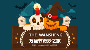 Template PPT perencanaan acara tema perjalanan Halloween yang indah