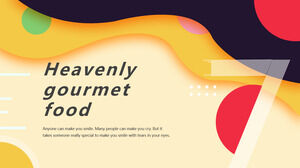 時尚歐美風餐飲品牌推廣行業通用PPT模板