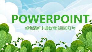 Grüne neue Bildungs- und Ausbildungseinrichtungen arbeiten Bericht ppt-Vorlage