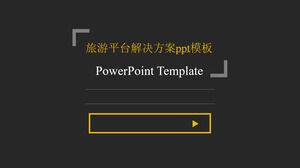 Modelo de ppt de solução de plataforma de turismo de atmosfera fresca e concisa