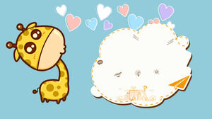 Cartoon-Texttextfeld PPT-Hintergrund