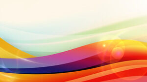 Drei bunte Welligkeitskurve PPT-Hintergrundbilder