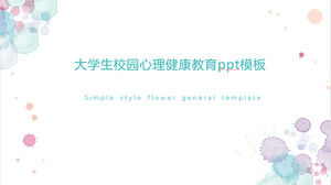 Templat ppt pendidikan kesehatan mental kampus mahasiswa suasana sederhana dan segar