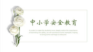 Modelo de PPT de educação geral de segurança da escola primária fresca pequena