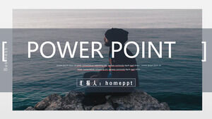 Avrupa ve Amerikan atmosferik dergisi rüzgar fotoğraf fotoğrafçılığı koleksiyonu PPT şablonu