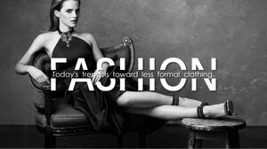 مجلة الأزياء الأوروبية والأمريكية التصوير الفوتوغرافي قالب ألبوم PPT