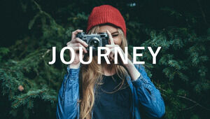 European and American magazine style fashion photography material album portfolio PPT template