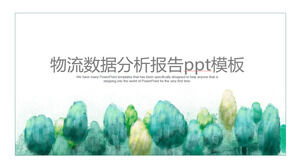 Modelo de ppt de relatório de análise de dados de logística de moda de atmosfera simples