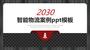 Template ppt kasus logistik cerdas mode suasana sederhana