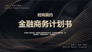 أزياء سوداء بسيطة جو خطة الأعمال المالية قالب PPT