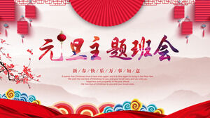 Yeni Yılınız Kutlu Olsun tema sınıfı toplantı PPT şablonu