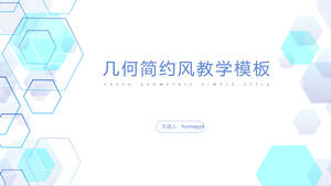 Świeże geometryczne prosty styl edukacji szablon ppt nauczania