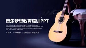 Modello PPT di formazione scolastica da sogno musicale