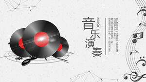Prosty szablon muzyczny występ muzyczny PPT
