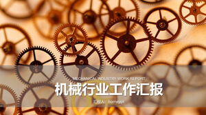 Template PPT ringkasan kerja mesin industri kreatif