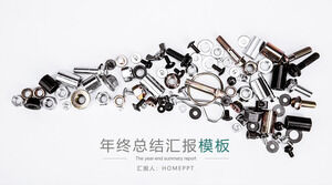 PPT-Vorlage für den zusammenfassenden Bericht zum Jahresende des Maschinenunternehmens