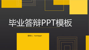 Modelo de PPT de defesa de graduação de figura geométrica vetorial