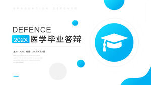 Modèle PPT de défense professionnelle médicale minimaliste bleu