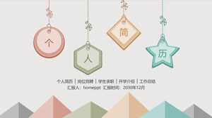 Taze çokgen özgeçmiş PPT şablonu