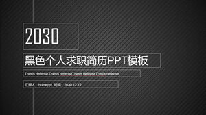 Modello PPT di curriculum personale nero
