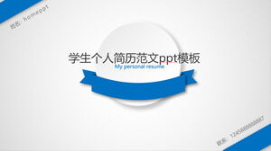 Simple atmosphere Fresh Student Resume Fan Essay PPT Template