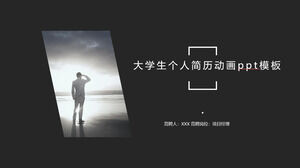 Modaya uygun taze bir atmosfer üniversite öğrencisi özgeçmiş animasyonu ppt şablonu