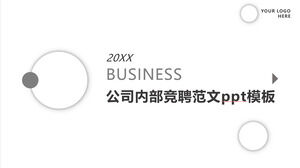 Fashion and fresh atmosphere company internal competition template ppt template