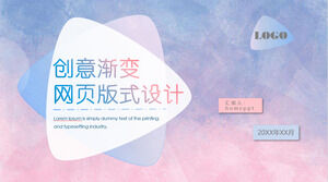 Modello PPT di curriculum per il reclutamento di layout web a gradiente creativo