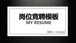 Template PPT kompetisi kerja minimalis hitam