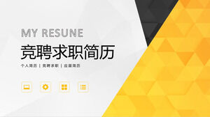 İş yarışması özgeçmiş PPT şablonu