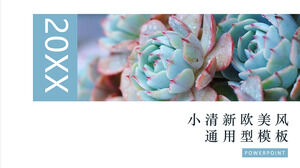 20XX küçük taze Avrupa ve Amerikan tarzı iş özeti iş raporu PPT şablonu