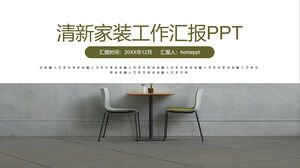 Plantilla PPT de informe de trabajo de mejoras para el hogar fresca y simple