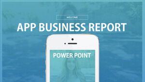 Świeży i prosty szablon PPT wprowadzający nowy telefon komórkowy