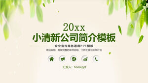 Fashion small fresh company profile corporate publicity PPT template