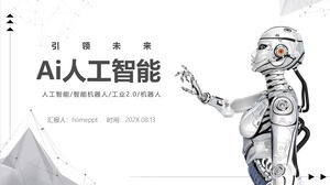 Teknologi mode suasana sederhana AI robot ppt