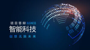Modelo de ppt de defesa de projeto de tecnologia futuro ilimitado criativo