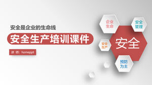 Modello di materiale didattico PPT per la formazione sulla produzione di sicurezza