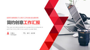 Modèle PPT de rapport de synthèse de travail général simple 2