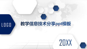 เทมเพลต ppt การแบ่งปันเทคโนโลยีสารสนเทศการสอนที่เรียบง่ายและสดใหม่