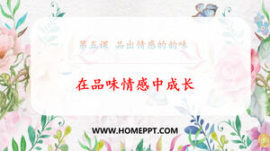 PPT template for the courseware 