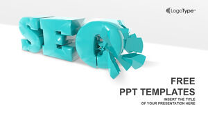 3D SEO シンボル PowerPoint テンプレート