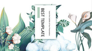 Estilo de ilustración de flores Plantillas de PowerPoint