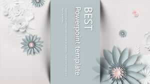 Paper Cut Flower PowerPoint Templates