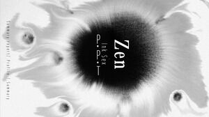 PowerPoint-Vorlagen im chinesischen Stil mit Zen-Tinte